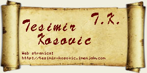 Tešimir Kosović vizit kartica